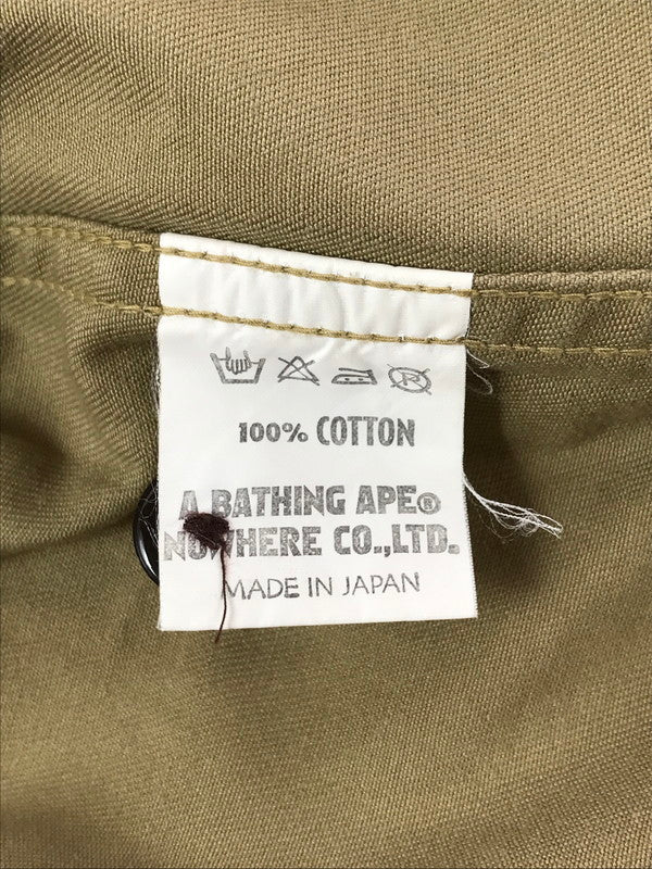 【中古品】【メンズ】 A BATHING APE アベイシングエイプ BOY SCOUT SHIRT ボーイ スカウト シャツ 長袖シャツ 142-260518-na-26-tagh サイズ：L カラー：ベージュ系 万代Net店