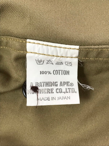 【中古品】【メンズ】 A BATHING APE アベイシングエイプ BOY SCOUT SHIRT ボーイ スカウト シャツ 長袖シャツ 142-260518-na-26-tagh サイズ：L カラー：ベージュ系 万代Net店
