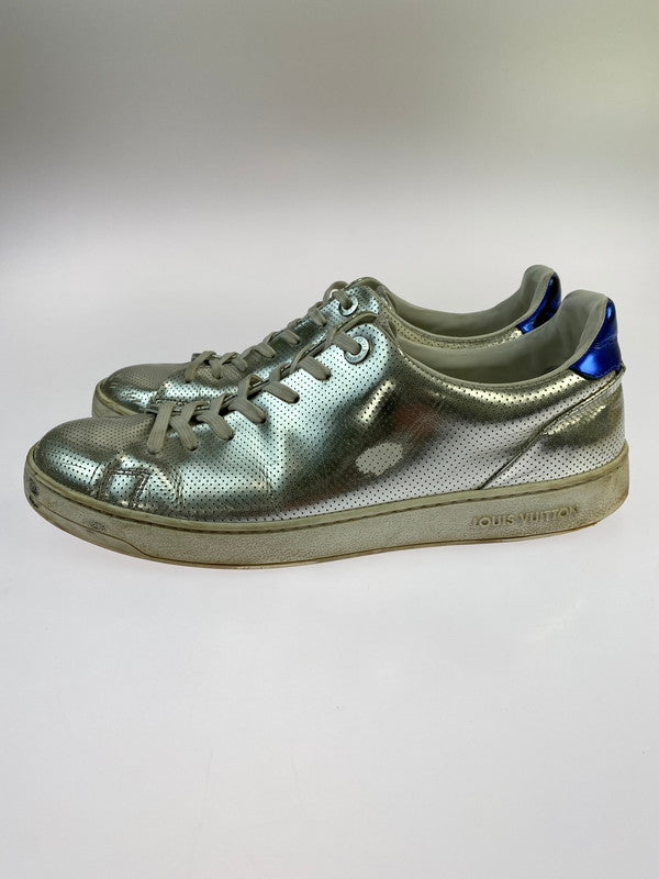 【現状渡し品】【メンズ】 LOUIS VUITTON ルイ・ヴィトン SNEAKERS GO1126 メタリック フロントローライン スニーカー 靴 179-260219-yn-21-min サイズ：7 カラー：シルバー 万代Net店