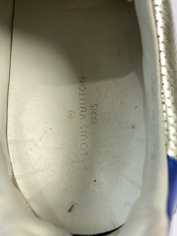 【現状渡し品】【メンズ】 LOUIS VUITTON ルイ・ヴィトン SNEAKERS GO1126 メタリック フロントローライン スニーカー 靴 179-260219-yn-21-min サイズ：7 カラー：シルバー 万代Net店