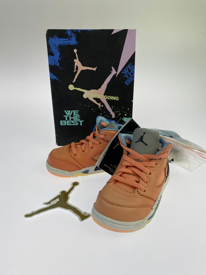 【中古品】【キッズ】 DJ KHALED × NIKE JORDAN 5 RETRO SP (TD) DV4981-641 DJキャレド ナイキ エア ジョーダン スニーカー 靴 173-260219-yn-19-min サイズ：14cm US8C カラー：CRIMSON BLISS/LECHE BLUE-SAIL 万代Net店