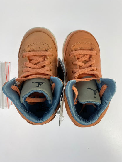 【中古品】【キッズ】 DJ KHALED × NIKE JORDAN 5 RETRO SP (TD) DV4981-641 DJキャレド ナイキ エア ジョーダン スニーカー 靴 173-260219-yn-19-min サイズ：14cm US8C カラー：CRIMSON BLISS/LECHE BLUE-SAIL 万代Net店