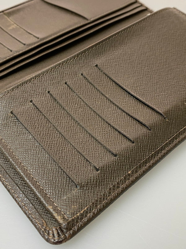【現状渡し品】【メンズ】 LOUIS VUITTON ルイ・ヴィトン タイガ ポルトフォイユ ブラザ M32578 SP3162 ロングウォレット 二つ折り長財布 179-260222-kk-31-min カラー：グリズリ 万代Net店