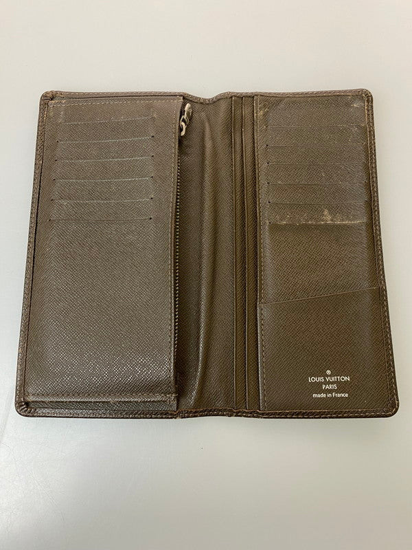 【現状渡し品】【メンズ】 LOUIS VUITTON ルイ・ヴィトン タイガ ポルトフォイユ ブラザ M32578 SP3162 ロングウォレット 二つ折り長財布 179-260222-kk-31-min カラー：グリズリ 万代Net店