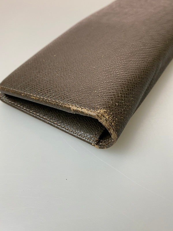 【現状渡し品】【メンズ】 LOUIS VUITTON ルイ・ヴィトン タイガ ポルトフォイユ ブラザ M32578 SP3162 ロングウォレット 二つ折り長財布 179-260222-kk-31-min カラー：グリズリ 万代Net店