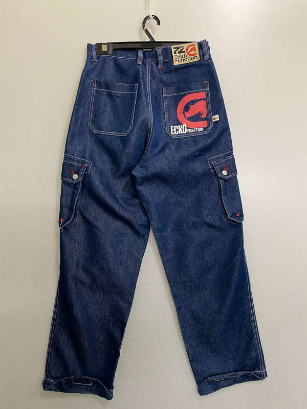 【中古品】【メンズ】 ECKO エコー BAGGY DENIM PANT バギー デニム パンツ メンズ ボトムス ジーンズ ジーパン 157-260720-em-19-min サイズ：M カラー：インディゴ 万代Net店