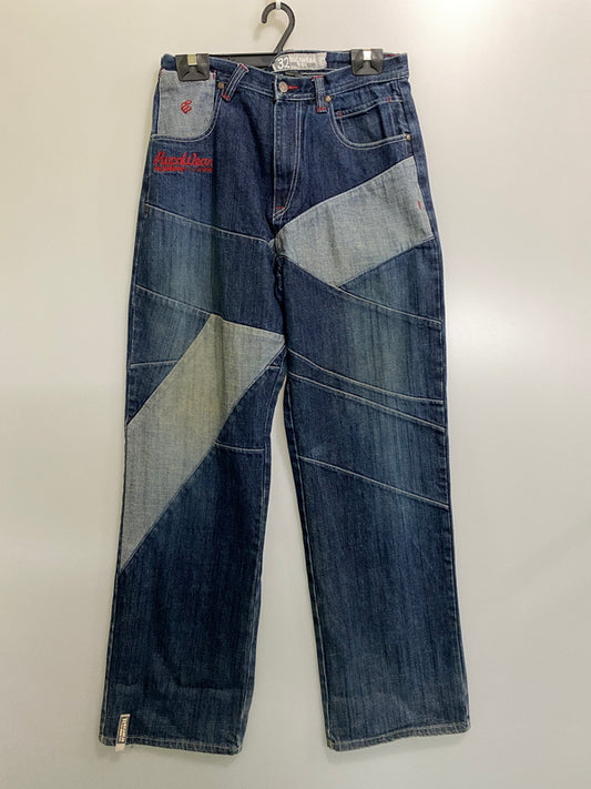 【中古品】【メンズ】 ROCA WEAR ロカウェア PATCH WORK DESIGN DENIM PANT パッチワーク デザイン デニム パンツ メンズ ボトムス ジーンズ ジーパン 157-260720-em-23-min サイズ：W32 カラー：インディゴ 万代Net店