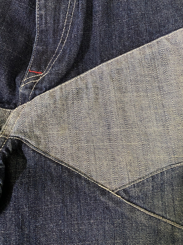 【中古品】【メンズ】 ROCA WEAR ロカウェア PATCH WORK DESIGN DENIM PANT パッチワーク デザイン デニム パンツ メンズ ボトムス ジーンズ ジーパン 157-260720-em-23-min サイズ：W32 カラー：インディゴ 万代Net店