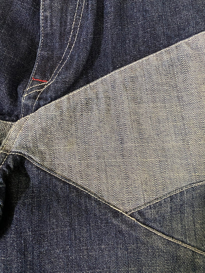 【中古品】【メンズ】 ROCA WEAR ロカウェア PATCH WORK DESIGN DENIM PANT パッチワーク デザイン デニム パンツ メンズ ボトムス ジーンズ ジーパン 157-260720-em-23-min サイズ：W32 カラー：インディゴ 万代Net店