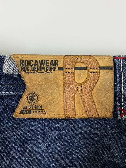 【中古品】【メンズ】 ROCA WEAR ロカウェア PATCH WORK DESIGN DENIM PANT パッチワーク デザイン デニム パンツ メンズ ボトムス ジーンズ ジーパン 157-260720-em-23-min サイズ：W32 カラー：インディゴ 万代Net店