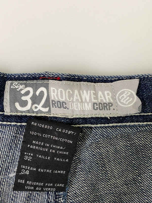 【中古品】【メンズ】 ROCA WEAR ロカウェア PATCH WORK DESIGN DENIM PANT パッチワーク デザイン デニム パンツ メンズ ボトムス ジーンズ ジーパン 157-260720-em-23-min サイズ：W32 カラー：インディゴ 万代Net店