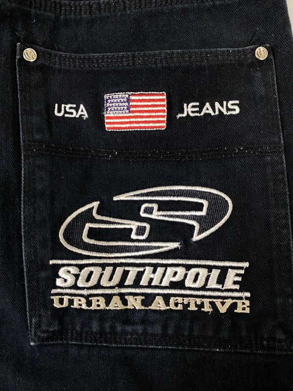 【中古品】【メンズ】 SOUTHPOLE サウスポール DENIM PANT デニムパンツ メンズ ボトムス ジーパン ジーンズ 157-260720-em-21-min サイズ：28 カラー：ブラック 万代Net店