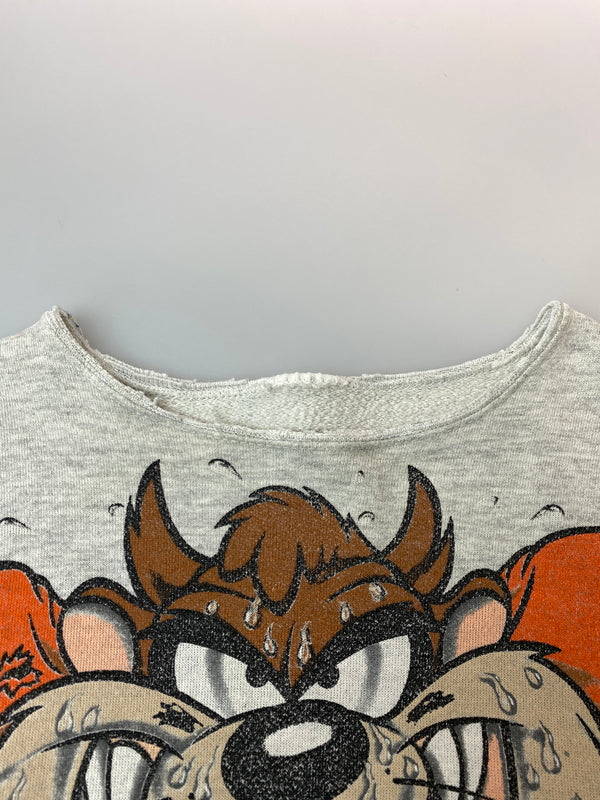 【現状渡し品】【メンズ】 WARNER BROS ワーナーブラザーズ TASMANIAN DEVIL SWEATSHIRT スウェットシャツ トレーナー トップス 146-260715-yn-17-min サイズ：表記なし 下記参照 カラー：ライトグレー 万代Net店