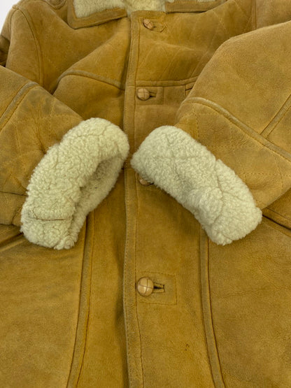 【中古品】【メンズ】 SHEARLING シアリング MOUTON COAT ムートン コート ジャケット アウター 146-260215-SH-12-min カラー：ブラウン 万代Net店