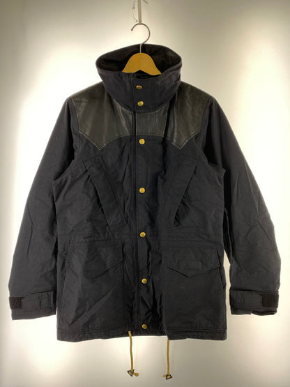 【中古品】【メンズ】 Rocky Mountain FeatherBed ロッキーマウンテンフェザーベッド LEATHER YOKE MOUNTAIN JACKET 450-432-04 レザー ヨーク マウンテンジャケット ゴアテックス レザー アウター 145-260215-SH-07-min サイズ：38 カラー：ブラック 万代Net店