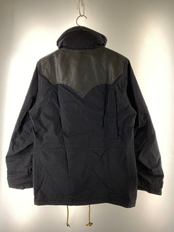【中古品】【メンズ】 Rocky Mountain FeatherBed ロッキーマウンテンフェザーベッド LEATHER YOKE MOUNTAIN JACKET 450-432-04 レザー ヨーク マウンテンジャケット ゴアテックス レザー アウター 145-260215-SH-07-min サイズ：38 カラー：ブラック 万代Net店