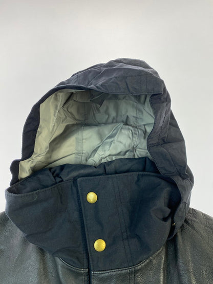 【中古品】【メンズ】 Rocky Mountain FeatherBed ロッキーマウンテンフェザーベッド LEATHER YOKE MOUNTAIN JACKET 450-432-04 レザー ヨーク マウンテンジャケット ゴアテックス レザー アウター 145-260215-SH-07-min サイズ：38 カラー：ブラック 万代Net店