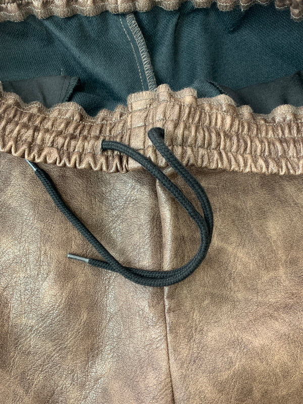 【中古品】【メンズ】 BRONZE AGE ブロンズ エイジ LEATHER PANTS レザー パンツ メンズ ボトムス 157-260709-hu-28-min サイズ：M カラー：ブラウン 万代Net店