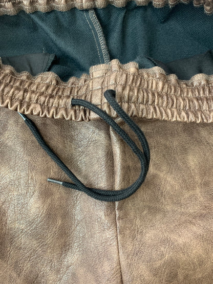 【中古品】【メンズ】 BRONZE AGE ブロンズ エイジ LEATHER PANTS レザー パンツ メンズ ボトムス 157-260709-hu-28-min サイズ：M カラー：ブラウン 万代Net店