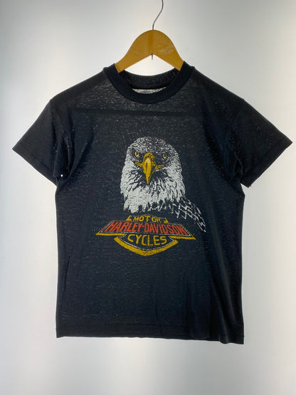 【中古品】【メンズ】 HARLEY DAVIDSON ハーレーダビッドソン 80's EAGLE PRINT 80年代 イーグルプリント Tシャツ 146-260215-SH-08-min サイズ：L カラー：ブラック 万代Net店