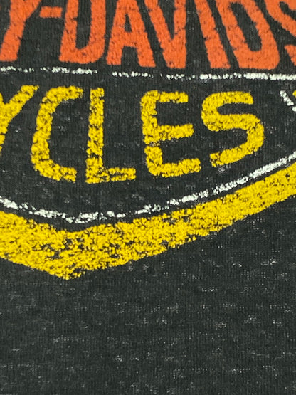 【中古品】【メンズ】 HARLEY DAVIDSON ハーレーダビッドソン 80's EAGLE PRINT 80年代 イーグルプリント Tシャツ 146-260215-SH-08-min サイズ：L カラー：ブラック 万代Net店