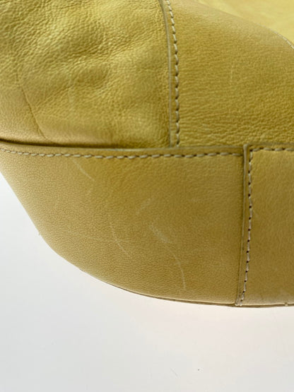 【中古品】【メンズ】 HAUTE LEATHER BAG オート レザーバッグ カバン 188-260219-yn-22-min カラー：ベージュイエロー 万代Net店