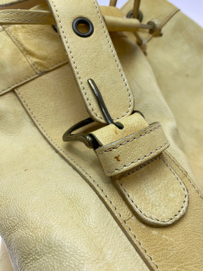 【中古品】【メンズ】 HAUTE LEATHER BAG オート レザーバッグ カバン 188-260219-yn-22-min カラー：ベージュイエロー 万代Net店