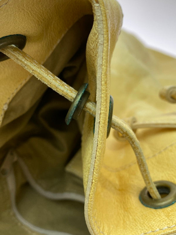 【中古品】【メンズ】 HAUTE LEATHER BAG オート レザーバッグ カバン 188-260219-yn-22-min カラー：ベージュイエロー 万代Net店