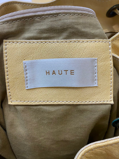 【中古品】【メンズ】 HAUTE LEATHER BAG オート レザーバッグ カバン 188-260219-yn-22-min カラー：ベージュイエロー 万代Net店