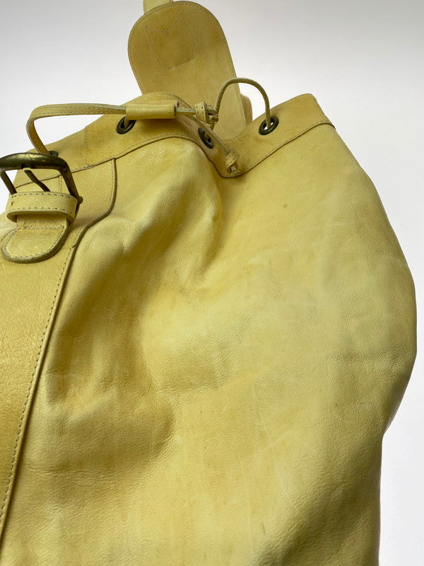 【中古品】【メンズ】 HAUTE LEATHER BAG オート レザーバッグ カバン 188-260219-yn-22-min カラー：ベージュイエロー 万代Net店