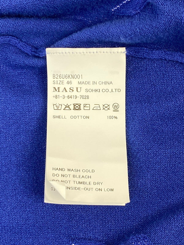 【中古品】【メンズ】 MASU エムエーエスユー MB 10 BUTTONS CARDIGAN B26U6KN001 26SS テン ボタンズ カーディガン メンズ トップス 140-260220-em-01-min サイズ：46 カラー：ブルー 万代Net店