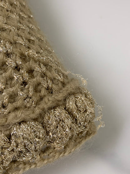 【中古品】【レディース】 CHANEL シャネル VINTAGE GOLD SHIMMER KNIT CARDIGAN SWEATER P23997V01600 ヴィンテージ ゴールド シマーニットカーディガン トップス 168-260607-SH-06-hon サイズ：38 カラー：オークル系/ゴールド 万代Net店