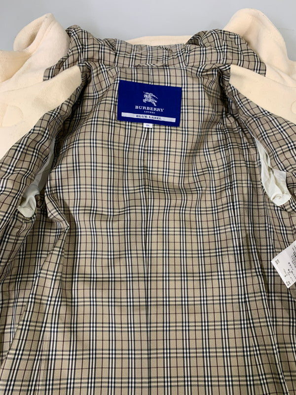 【現状渡し品】【レディース】 BURBERRY BLUE LABEL バーバリーブルーレーベル DUFFLE COAT E1B24-252-02 ダッフルコート アウター 168-260217-yn-15-min サイズ：38 カラー：オフホワイト 万代Net店