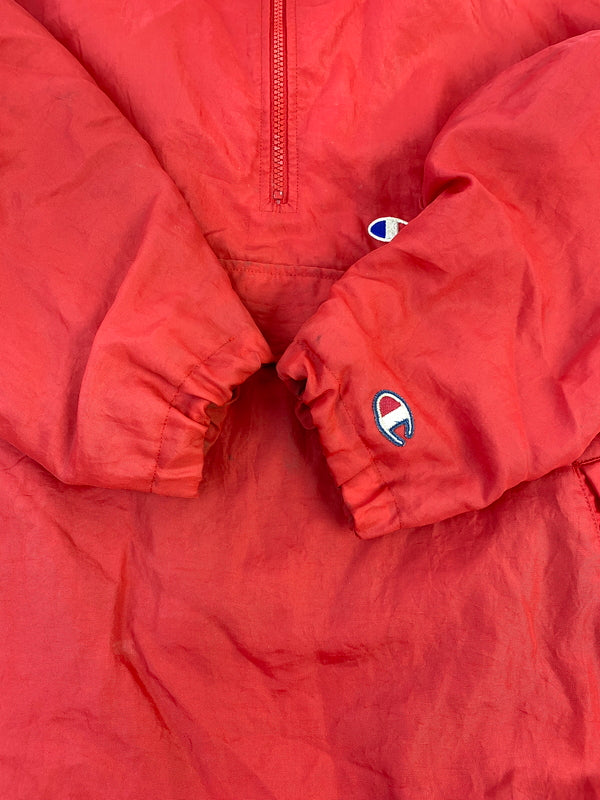 【中古品】【メンズ】 CHAMPION チャンピオン 80S NYLON ANORAK JACKET ナイロン アノラックジャケット アウター ヴィンテージ 146-260718-AS-67-min サイズ：M カラー：レッド 万代Net店