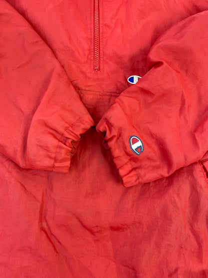 【中古品】【メンズ】 CHAMPION チャンピオン 80S NYLON ANORAK JACKET ナイロン アノラックジャケット アウター ヴィンテージ 146-260718-AS-67-min サイズ：M カラー：レッド 万代Net店