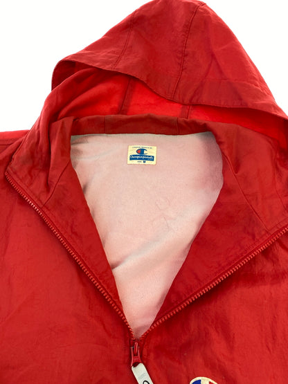 【中古品】【メンズ】 CHAMPION チャンピオン 80S NYLON ANORAK JACKET ナイロン アノラックジャケット アウター ヴィンテージ 146-260718-AS-67-min サイズ：M カラー：レッド 万代Net店