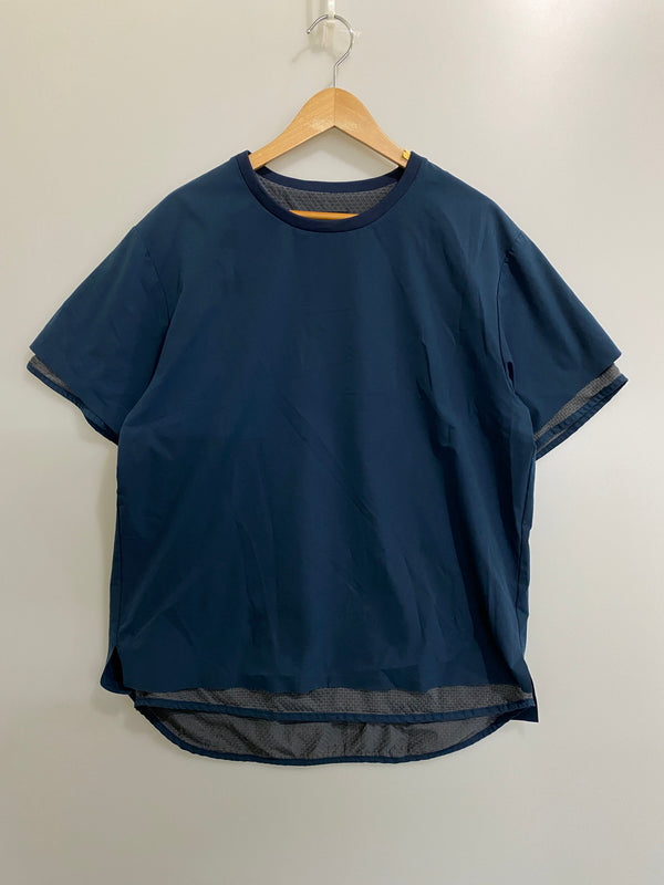 【中古品】【メンズ】 SNOW PEAK スノーピーク レイヤード ドライ SS TEE 半袖 Ｔシャツ SW-17SU006 メンズ ショートスリーブ 144-260702-hu-36-min サイズ：ＸＬ カラー：ネイビー系 万代Net店
