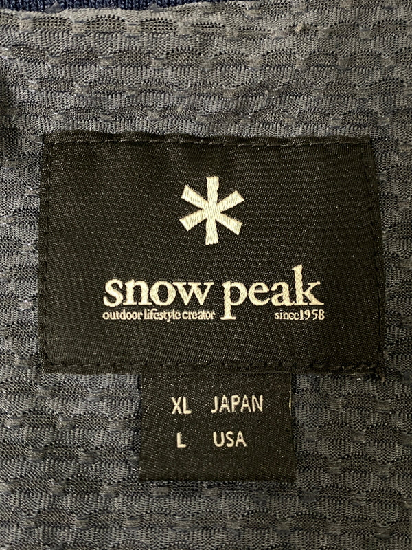【中古品】【メンズ】 SNOW PEAK スノーピーク レイヤード ドライ SS TEE 半袖 Ｔシャツ SW-17SU006 メンズ ショートスリーブ 144-260702-hu-36-min サイズ：ＸＬ カラー：ネイビー系 万代Net店