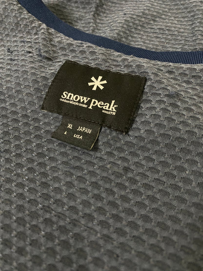 【中古品】【メンズ】 SNOW PEAK スノーピーク レイヤード ドライ SS TEE 半袖 Ｔシャツ SW-17SU006 メンズ ショートスリーブ 144-260702-hu-36-min サイズ：ＸＬ カラー：ネイビー系 万代Net店