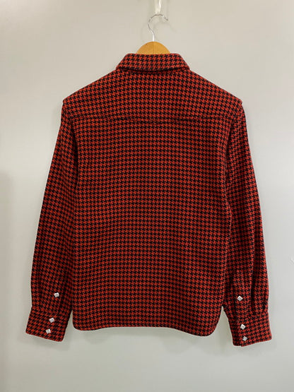 【現状渡し品】【メンズ】 THE FLAT HEAD ザ フラットヘッド ハウンズトゥース ウエスタンシャツ メンズ トップス 145-260714-hu-41-min サイズ：38 カラー：ブラック/レッド（千鳥柄） 万代Net店