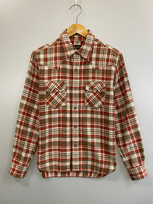 【中古品】【メンズ】 THE FLAT HEAD ザ フラットヘッド HEAVY FLANNEL SHIRT ヘビーフランネルシャツ メンズ トップス 145-260713-hu-40-min サイズ：38 カラー：レッド/ホワイト/カーキ（チェック） 万代Net店