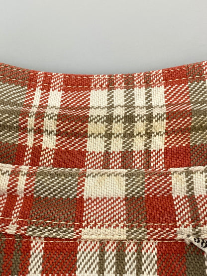 【中古品】【メンズ】 THE FLAT HEAD ザ フラットヘッド HEAVY FLANNEL SHIRT ヘビーフランネルシャツ メンズ トップス 145-260713-hu-40-min サイズ：38 カラー：レッド/ホワイト/カーキ（チェック） 万代Net店