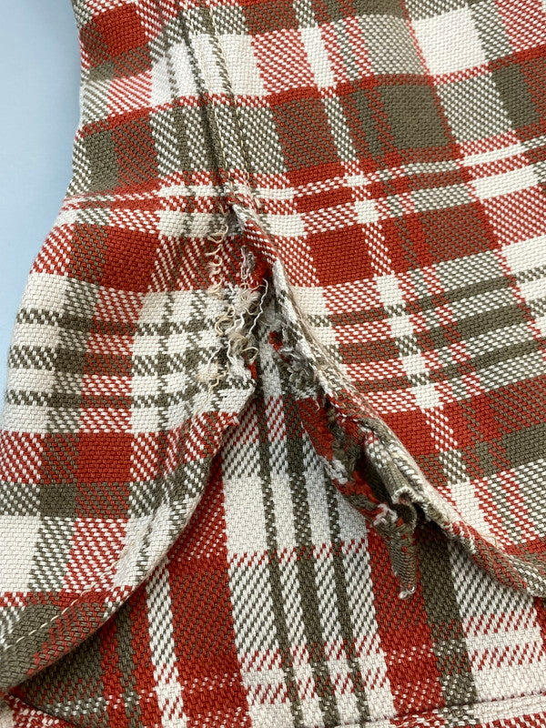 【中古品】【メンズ】 THE FLAT HEAD ザ フラットヘッド HEAVY FLANNEL SHIRT ヘビーフランネルシャツ メンズ トップス 145-260713-hu-40-min サイズ：38 カラー：レッド/ホワイト/カーキ（チェック） 万代Net店
