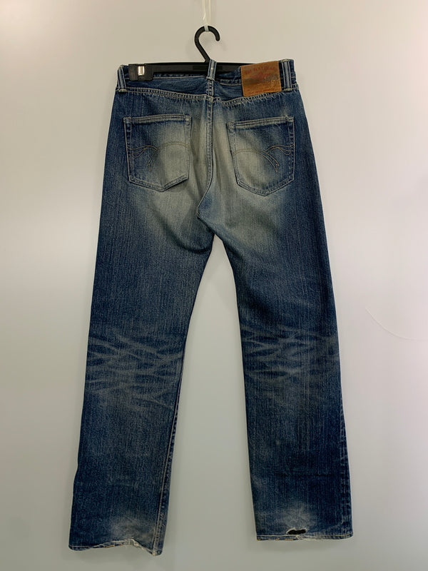 【現状渡し品】【メンズ】 THE FLAT HEAD フラッドヘッド DENIM PANTS 3005C デニムパンツ ボトムス 156-260706-yn-09-min サイズ：W31 L36 カラー：インディゴ 万代Net店