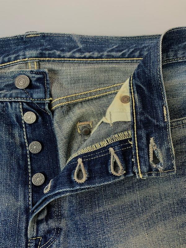 【現状渡し品】【メンズ】 THE FLAT HEAD フラッドヘッド DENIM PANTS 3005C デニムパンツ ボトムス 156-260706-yn-09-min サイズ：W31 L36 カラー：インディゴ 万代Net店