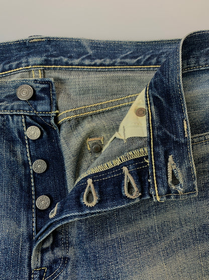 【現状渡し品】【メンズ】 THE FLAT HEAD フラッドヘッド DENIM PANTS 3005C デニムパンツ ボトムス 156-260706-yn-09-min サイズ：W31 L36 カラー：インディゴ 万代Net店