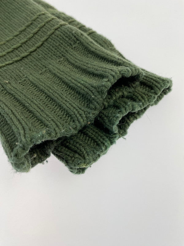 【中古品】【メンズ】 STONE ISLAND ストーンアイランド HALF ZIP KNIT PARKA GREEN 90S ハーフ ジップ ニット パーカー メンズ 141-260220-em-03-min サイズ：M カラー：グリーン 万代Net店