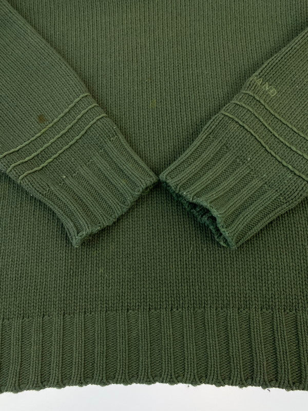 【中古品】【メンズ】 STONE ISLAND ストーンアイランド HALF ZIP KNIT PARKA GREEN 90S ハーフ ジップ ニット パーカー メンズ 141-260220-em-03-min サイズ：M カラー：グリーン 万代Net店
