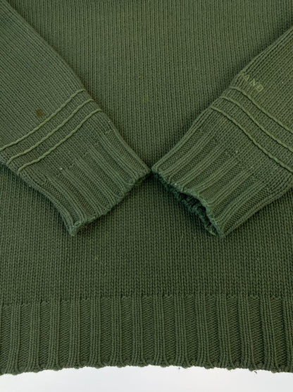 【中古品】【メンズ】 STONE ISLAND ストーンアイランド HALF ZIP KNIT PARKA GREEN 90S ハーフ ジップ ニット パーカー メンズ 141-260220-em-03-min サイズ：M カラー：グリーン 万代Net店
