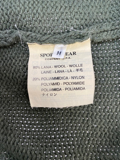 【中古品】【メンズ】 STONE ISLAND ストーンアイランド HALF ZIP KNIT PARKA GREEN 90S ハーフ ジップ ニット パーカー メンズ 141-260220-em-03-min サイズ：M カラー：グリーン 万代Net店